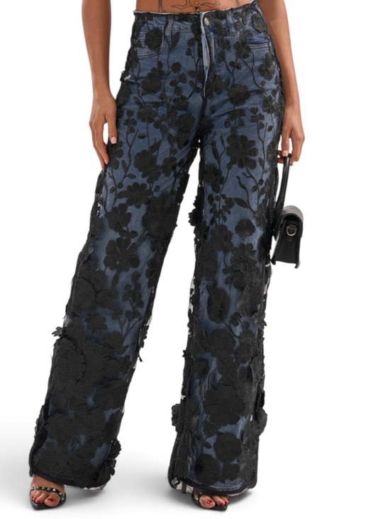AKIRA Denim - 🔥🔥AKIRA DONT GIVE UP RELAXED DENIM WITH TULLE OVERLAY